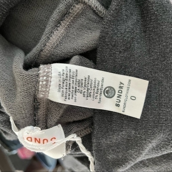 Sundry Joggers Sweatpants Gray Cargo Highrise size 0 - Picture 5 of 7